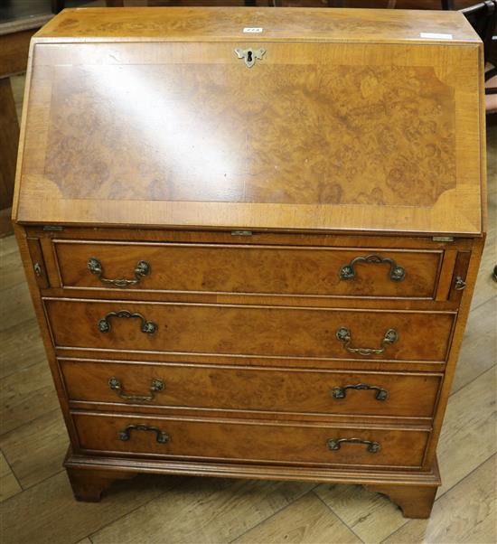 A 20th century bureau, W.79cm